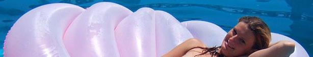 Girl on inflatable