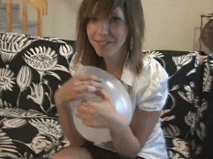 Brittany Preston with balloons