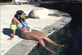 Girl with blowup arm floaties