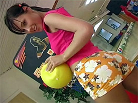 Girls with inflatable ball naked