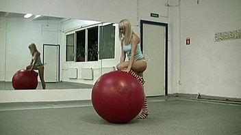 Kristi with sex ball naked