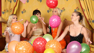 Girls with balloons naked