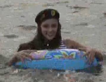 Marianna wears swim ring