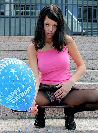 Molly with inflatable fetish