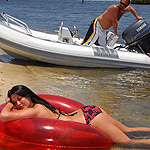 Shyra Sheer on swim ring