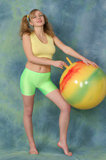Girl with sex ball naked