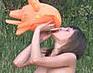 Violette with inflatable toy naked